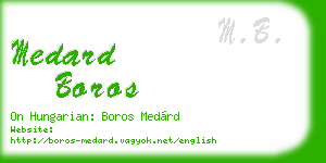 medard boros business card